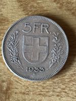 5 Frankenmünze 1933 silber