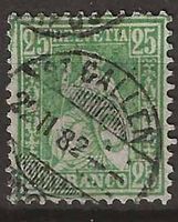 CH049 - Helvetia assise no 49 obl. St-Gallen 22.2.1882