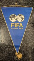 FIFA Wimpel Vintage 70s Official founded 1904 Blau Gold Orig