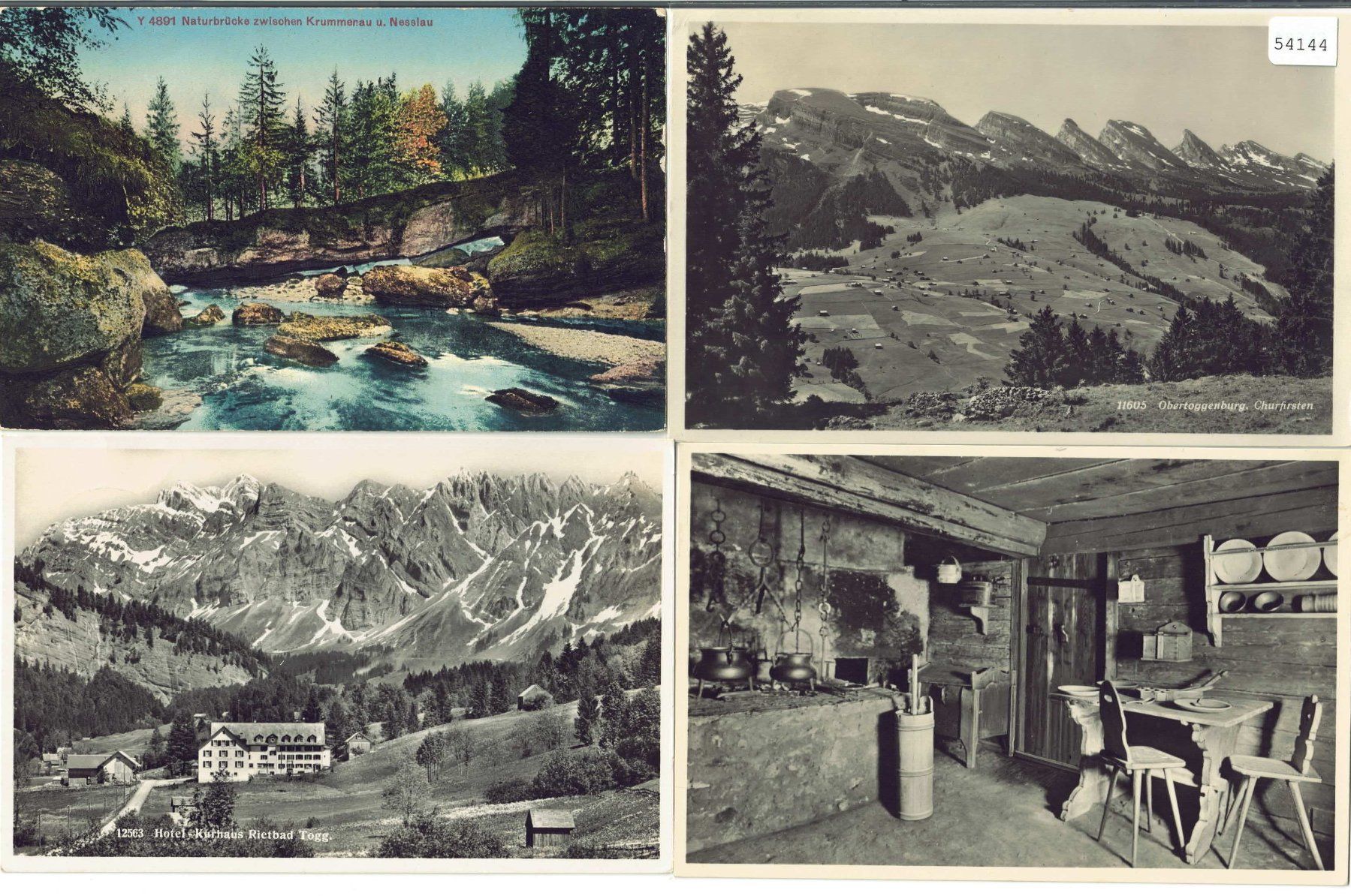 Cartoline postali: 4 AK - Toggenburg – Usato da Ettingen venduto da Kartenplanet