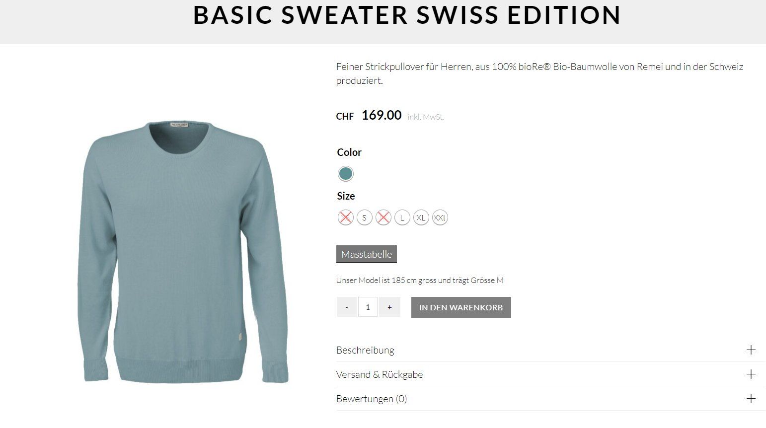 Maglioni & Felpe: ZRCL Basic Sweater Swiss Edition / Neu / Men / L – Nuovo (secondo la descrizione) da Ittigen venduto da Deriento