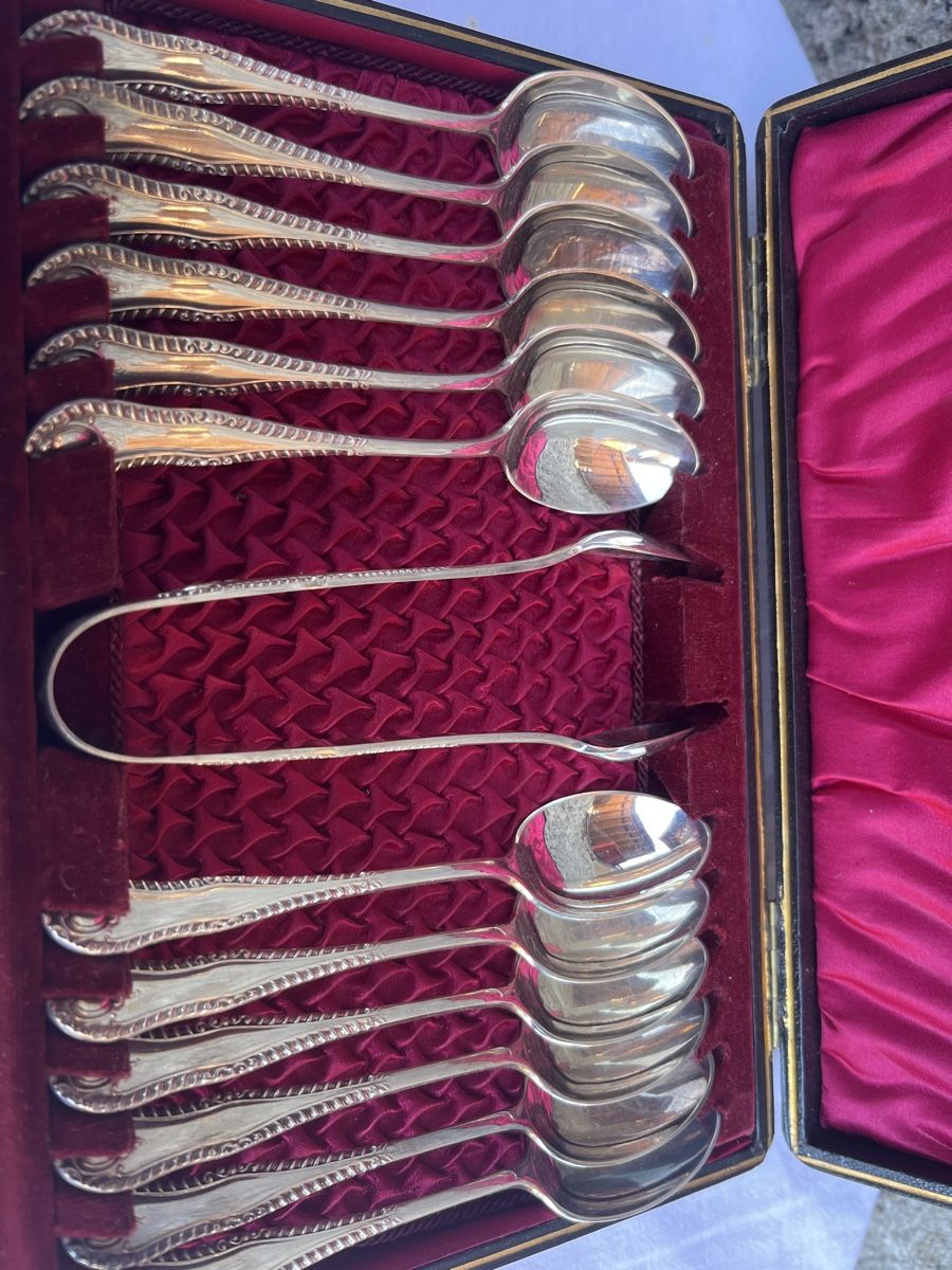 Set di posate: Versilbertes Löffel-Set, 13-teilig, mit Originaletui – Usato da Brienz BE venduto da hey_z9vg 1