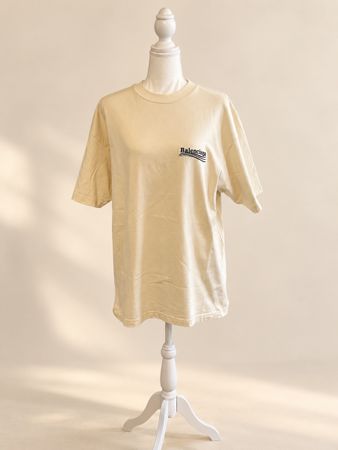 T-Shirt Balenciaga Logo Weiss Creme Groesse XXS Neu
