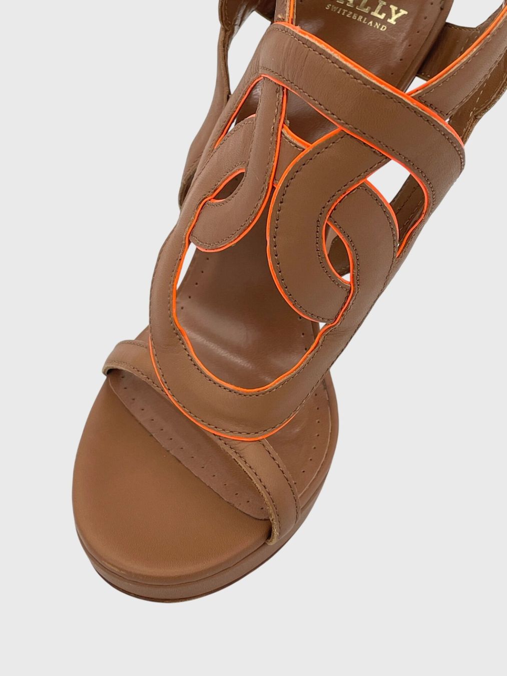 Bally Scarpe da donna: Bally Leather Platform Sandale mit Absatz EU 38 Braun – Nuovo (secondo la descrizione) da Zürich venduto da shoe_shop 5
