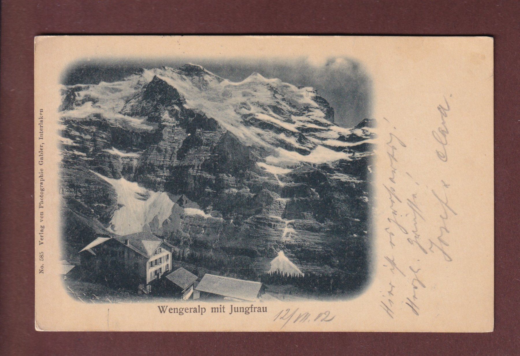 Ansichtskarten: WENGERNALP - Jungfrau - 1902 – Gebraucht aus Pully von nicecards-shop