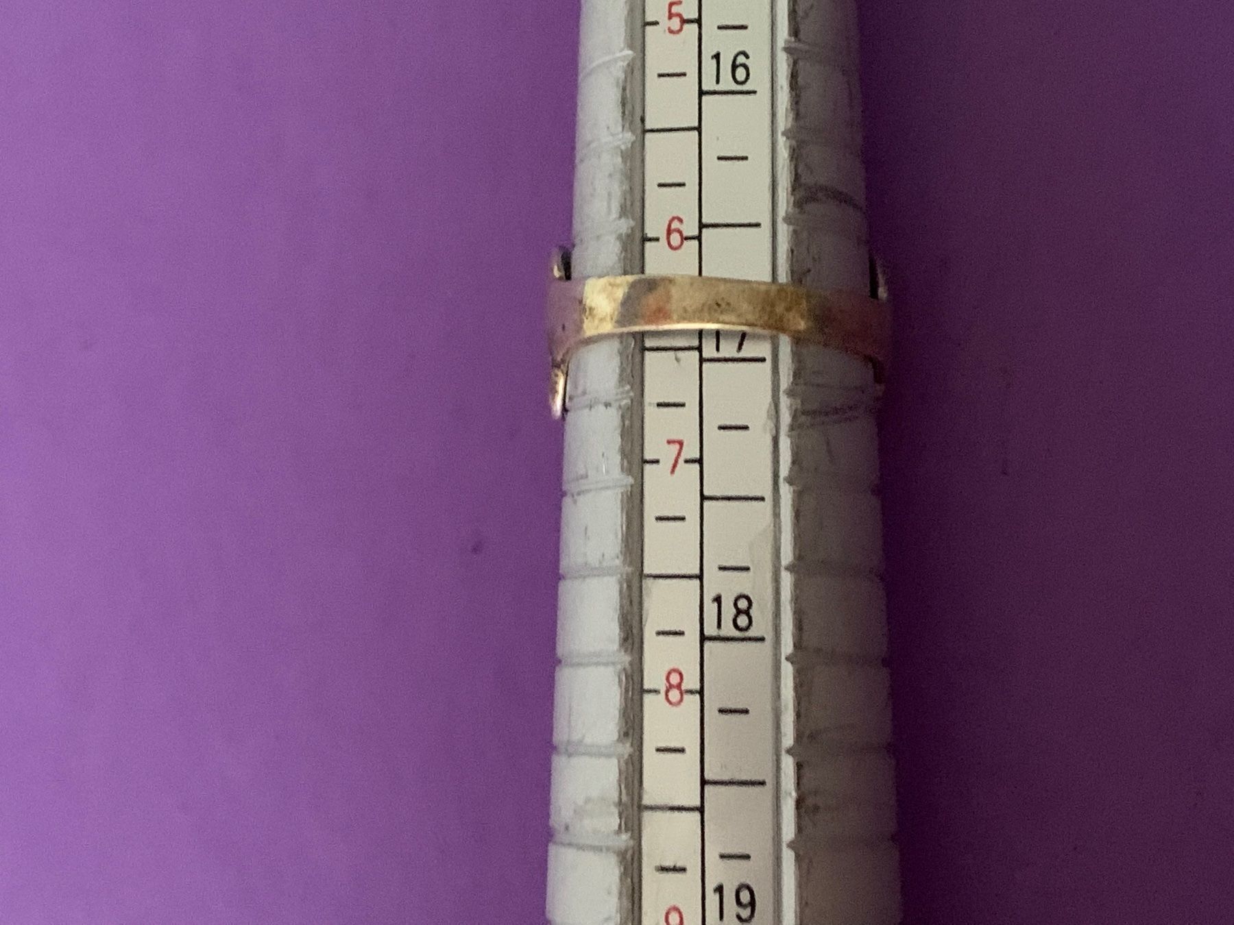Anelli: Silberring goldig/silbeig quadrat (54) – Usato da Dittingen venduto da Bellevista 8