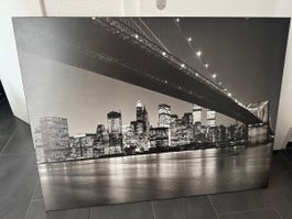 Wandbild New York Skyline schwarz-weiss guter Zustand