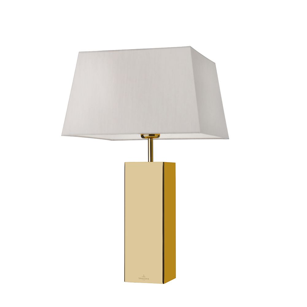 Lampade: Tischleuchte, Gold, Stoffschirm, Weiss – Nuovo (secondo la descrizione) da Kreuzlingen venduto da Smart-Light 1