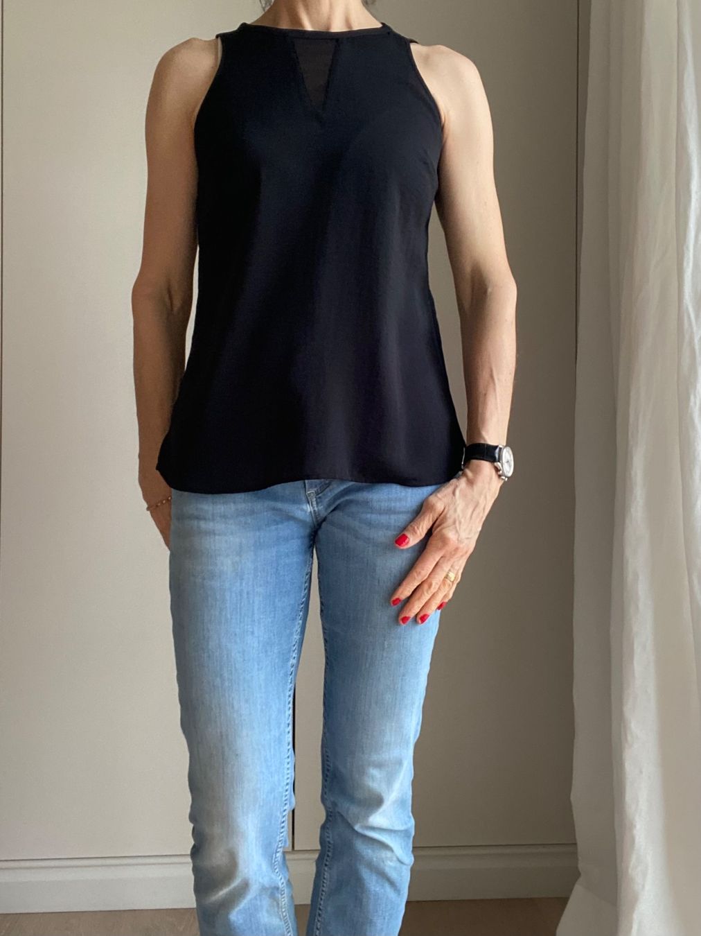 Banana Republic Top: Schickes, ärmelloses Sommer Top, Schwarz – Nuovo (secondo la descrizione) da Oberrieden venduto da mar_8vmz