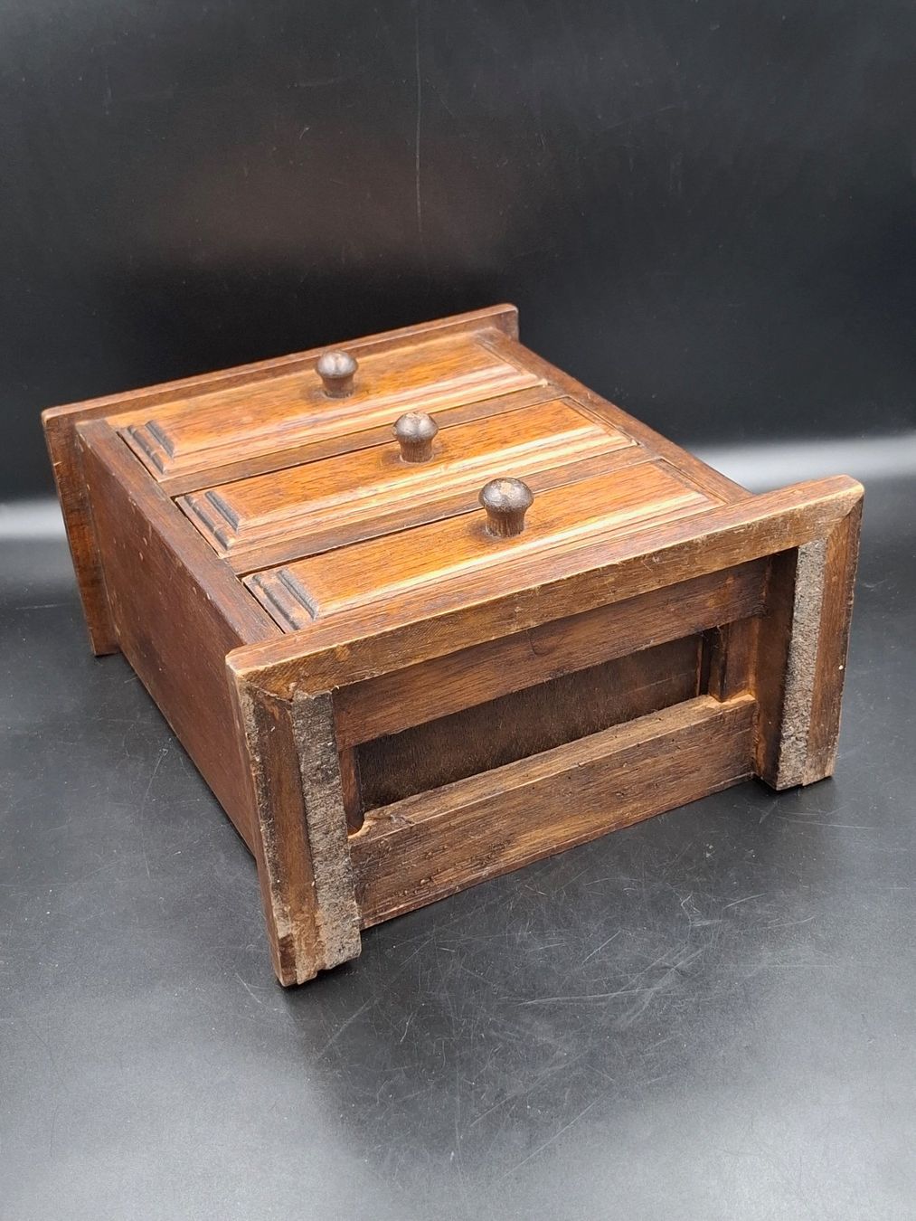 Dosen: Antike 1900 Mini Kommode aus Eiche rustikale Schmuckkästchen – Gebraucht aus Zürich von bruzolda 5