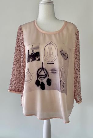 Bluse mit speziellem Druck, Gr. M, Top Zustand!