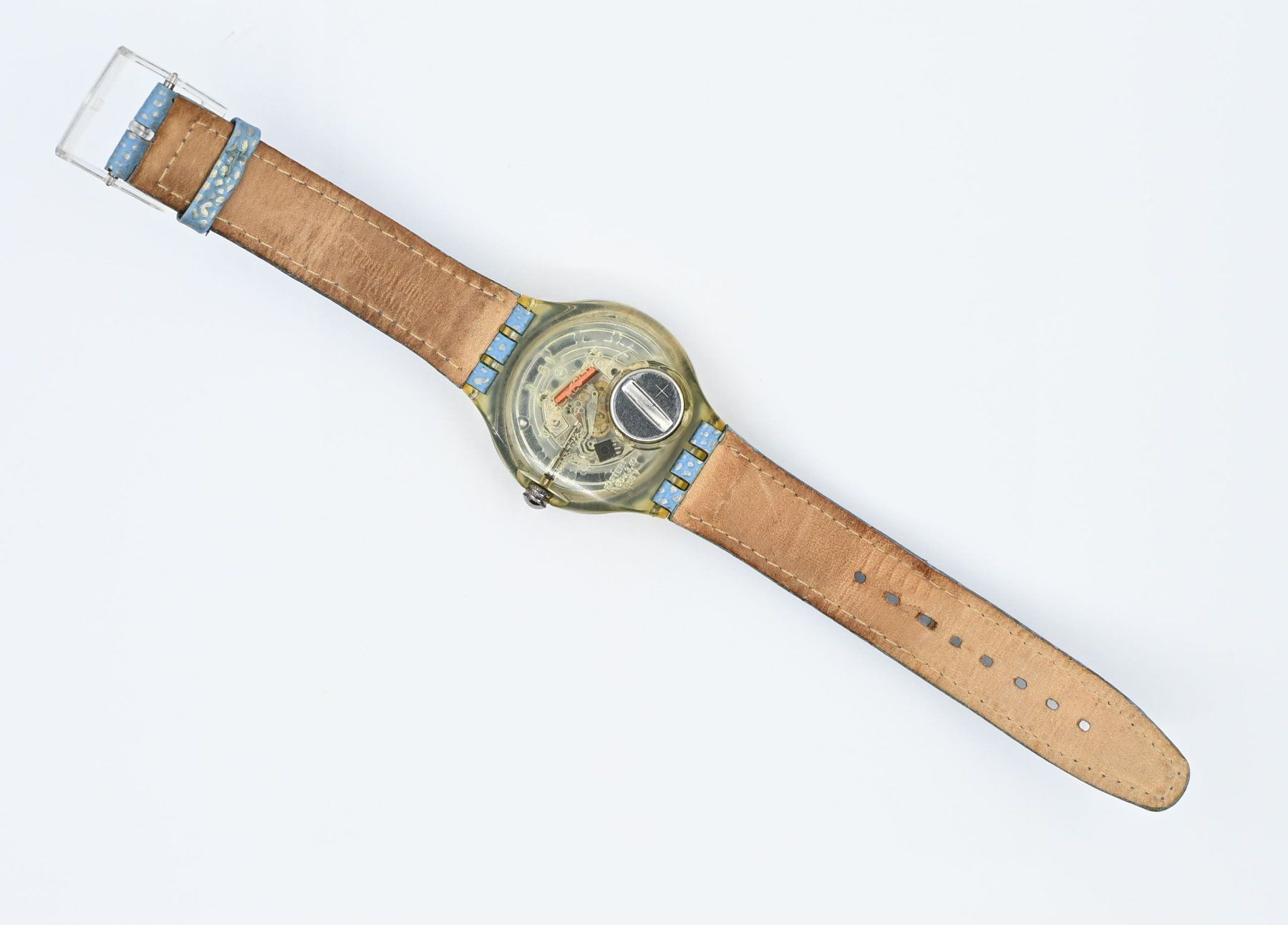 Swatch Orologi: Swatch Scuba 200, Blaues Lederband – Usato da Dürnten venduto da pema28 3