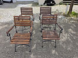 4 Gartenstühle / Holzstühle, robust & Top Zustand!