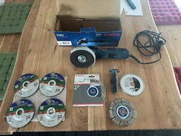Bosch Professional GWS + Zubehör ( quasi unbenutzt ) 