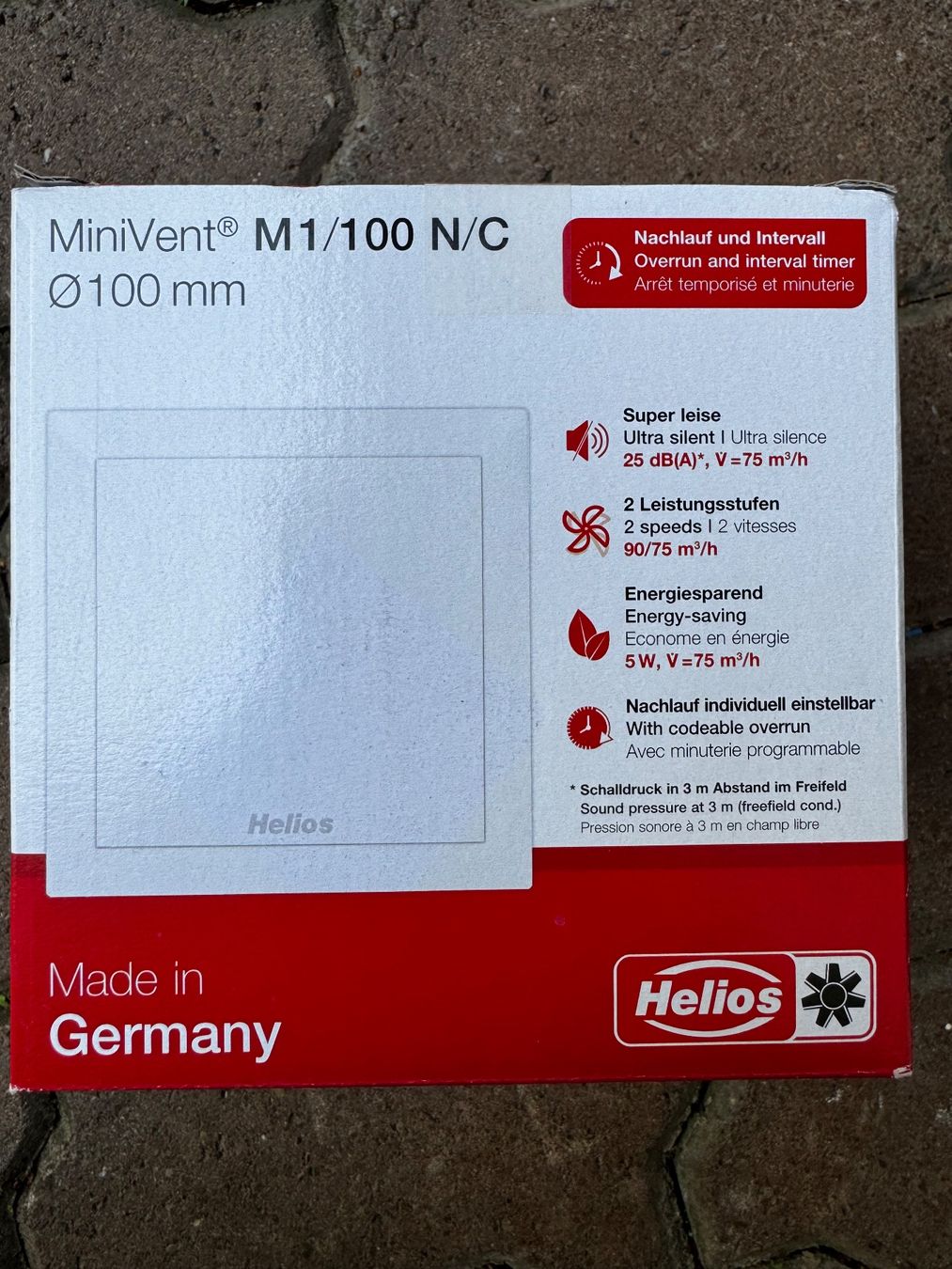 Helios Ventilatori: Helios MiniVent M1/100 N/C – Nuovo e nell'imballaggio originale da Gerolfingen venduto da noampe 1