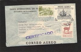 Flugbrief Peru - Zürich , November 1953