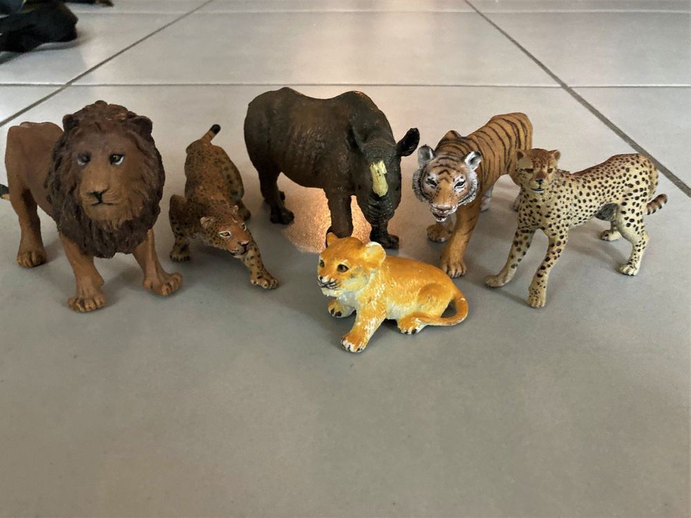 Balacoo Fuchs-Figuren – 3 Stück, 5x3 Cm, Kunststoff, Wildtier-Spielzeug