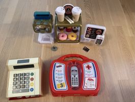Spielzeug-Set: Coffee Shop, Kasse & Arztkoffer