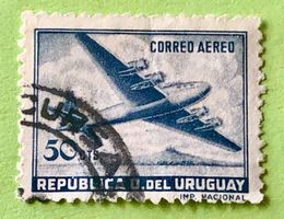 BRIEFMARKEN AUS  Uruguay Douglas DC-4 Flugzeuge GESTEMPELT