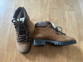  Weekend Max Mara Winter Boots Brown Suede Size 36