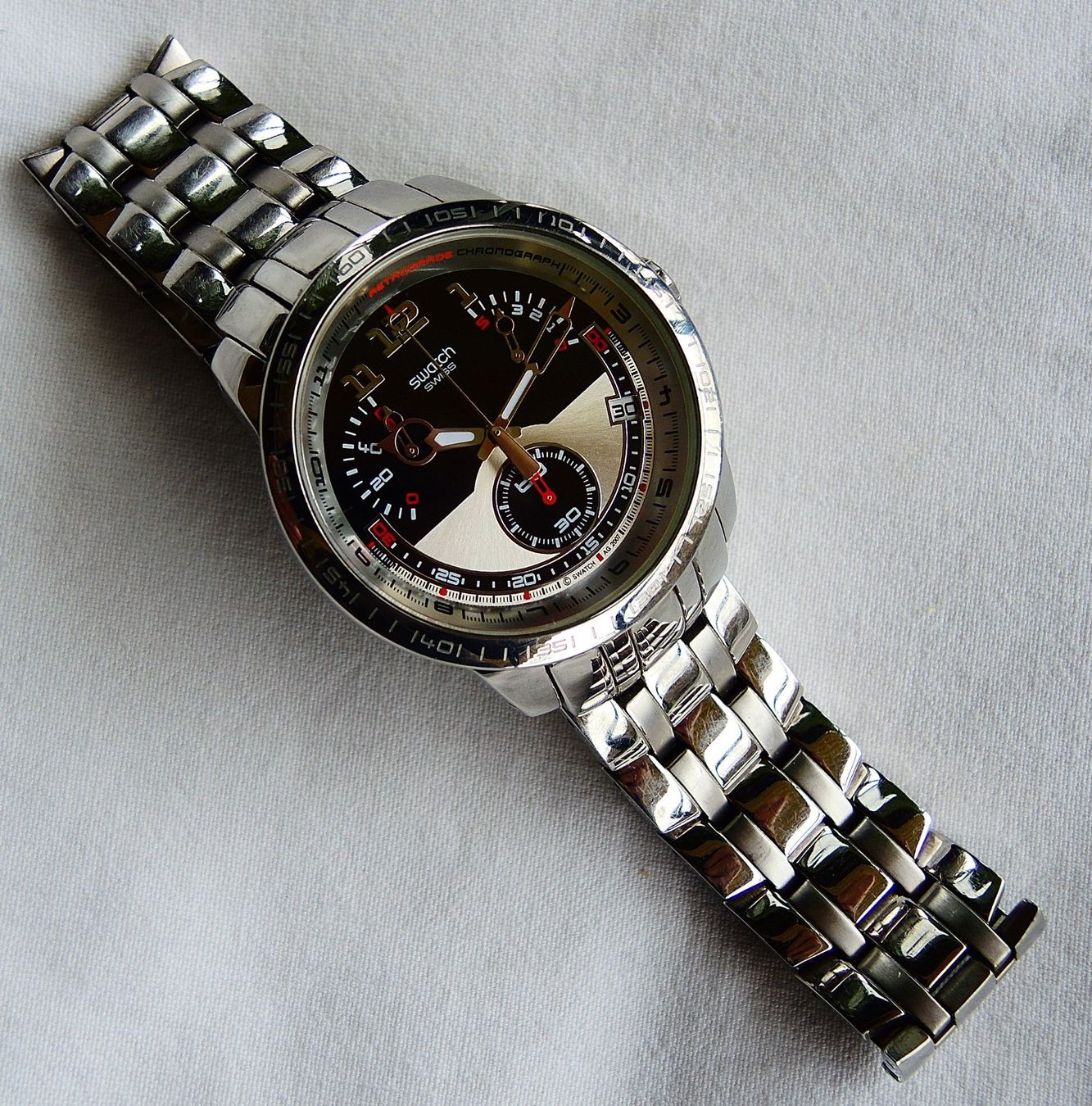 Swatch Orologi: Swatch, Fool Fly, Herrenarmbanduhr – Usato da Niederried b. Kallnach venduto da hanatim 1