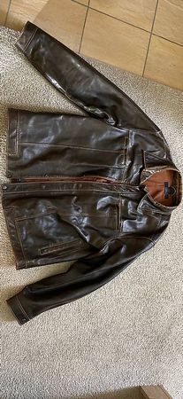 Lederjacke dunkelbraun