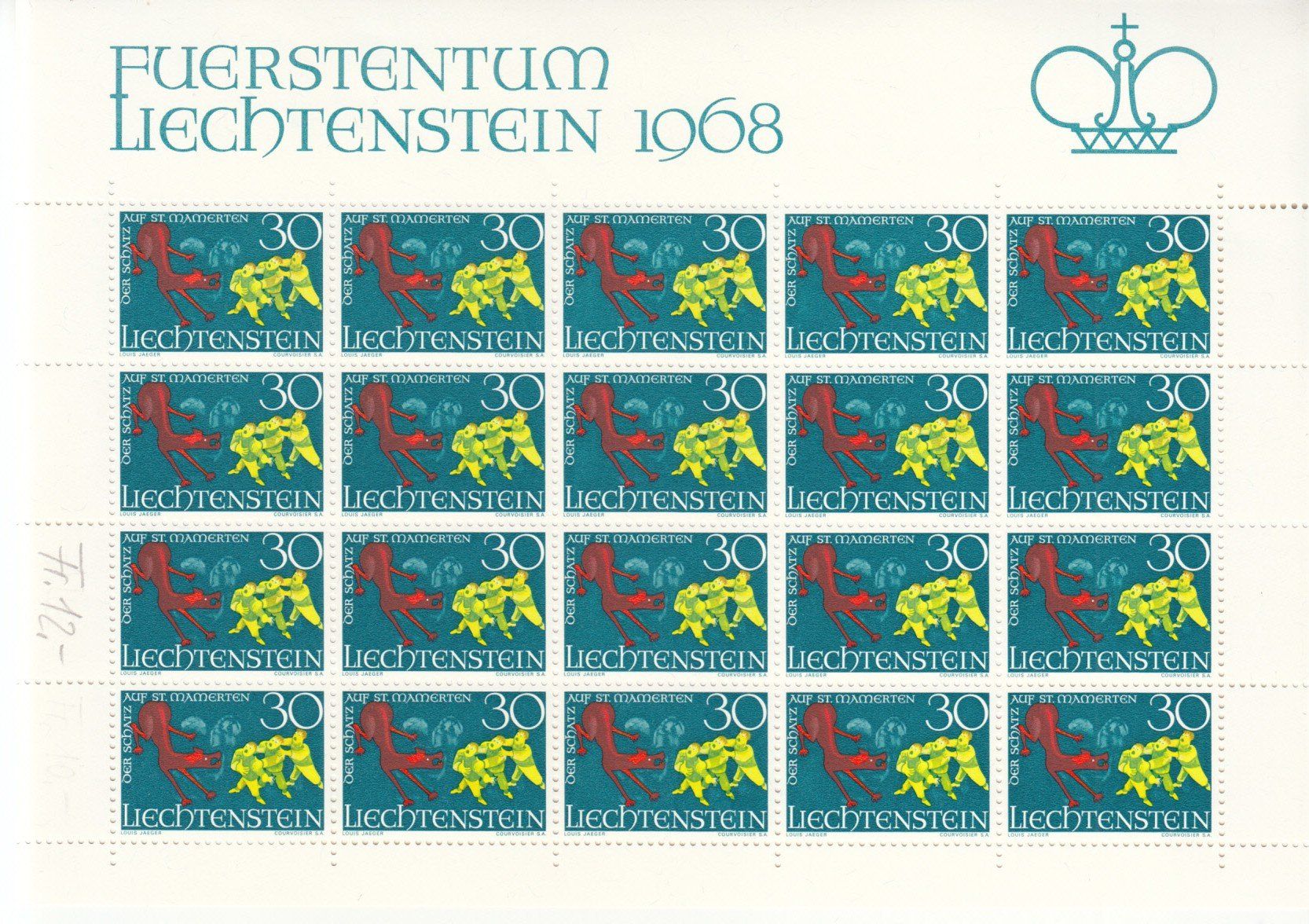 Tutti i francobolli: LBK 435 - 437 Bogen postfrisch – Usato da Bürglen TG venduto da StampGraf 1