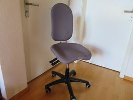 Bürostuhl grau Stoff verstellbar guter Zustand