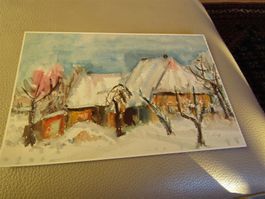 Druck Lappert-Haus in Schoren sig. Franz Plüss