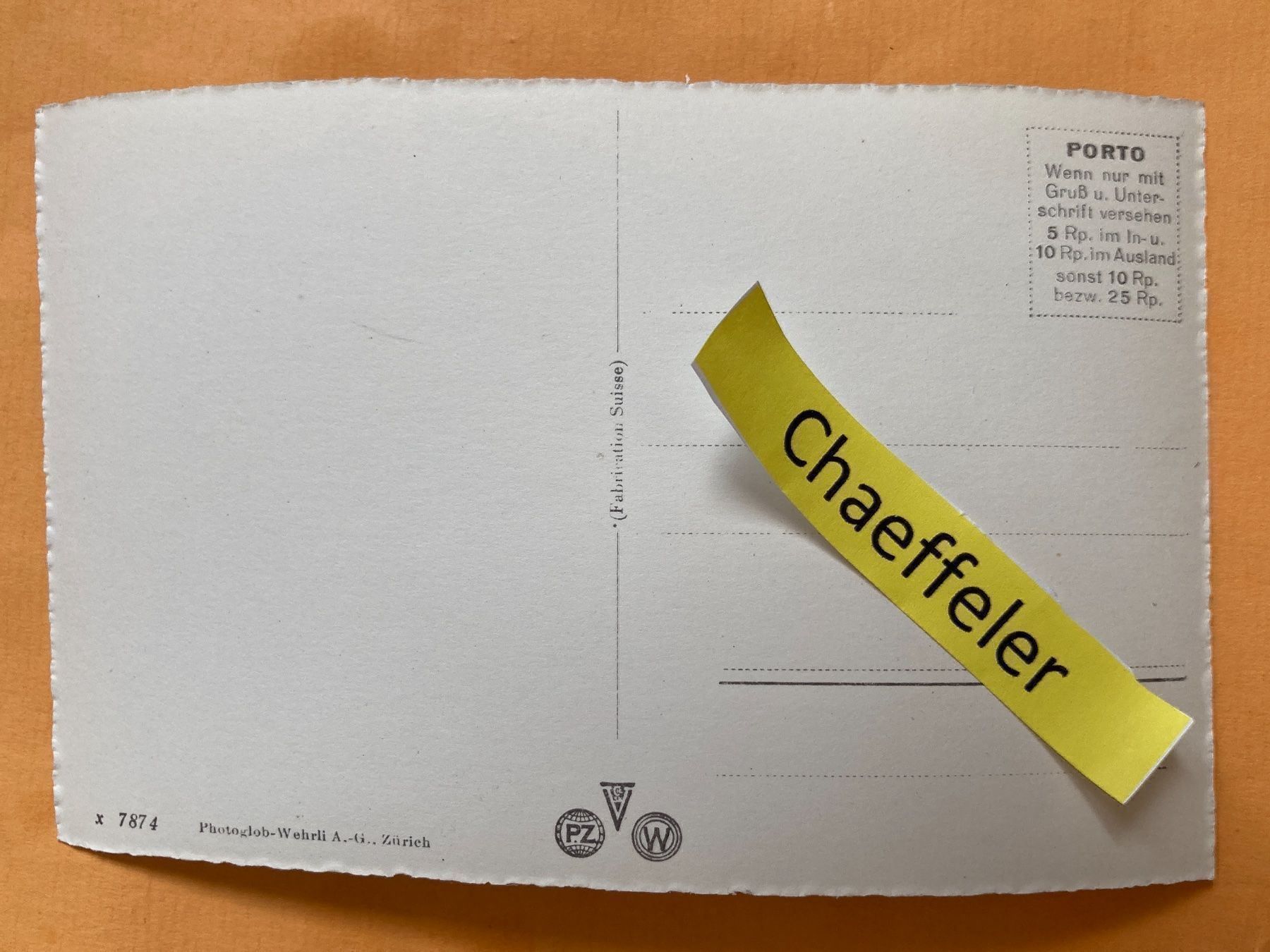 Cartoline postali: Bernhardin - Pass – Usato da Zürich venduto da Chaeffeler 2