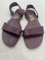 Bordeauxrote ZARA-Sommersandalen (Gr. 37)