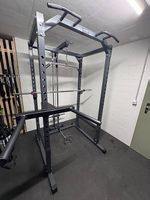 Kraftstation/Power Rack mit Kabelzug + Bank + Zubehör