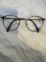 Brille schwarz rund Metallrahmen unisex gebraucht