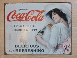 Coca-Cola Vintage Blechschild, Sommer Deko, Neu!