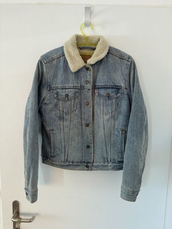 Levi's Premium Jeans Damen Jacke Sherpa Gr. M Top! Oryginal