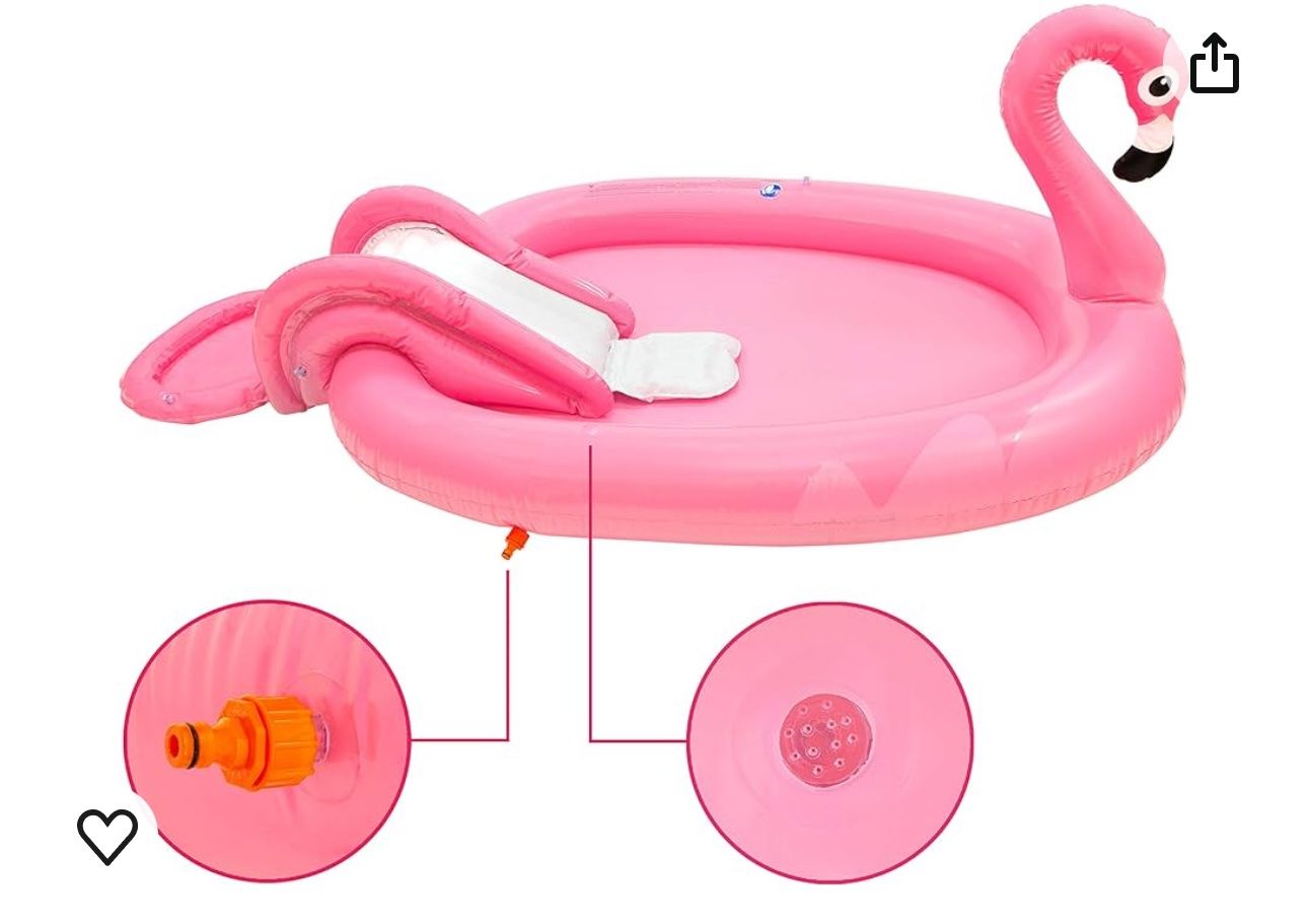 Schwimmbad: Neuer Kinderpool Flamingo mit Rutsche – Neu und originalverpackt aus Necker von liq24 3