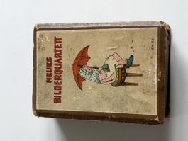 Neues Bilderquartett Kartenspiel antik mit Schachtel(2S8)