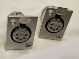 2Stk. XLR Chassis 5-Pol Weiblich (x582)