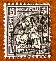 Sitzende Helvetia GESTEMPELT   Siehe Original Fotos   