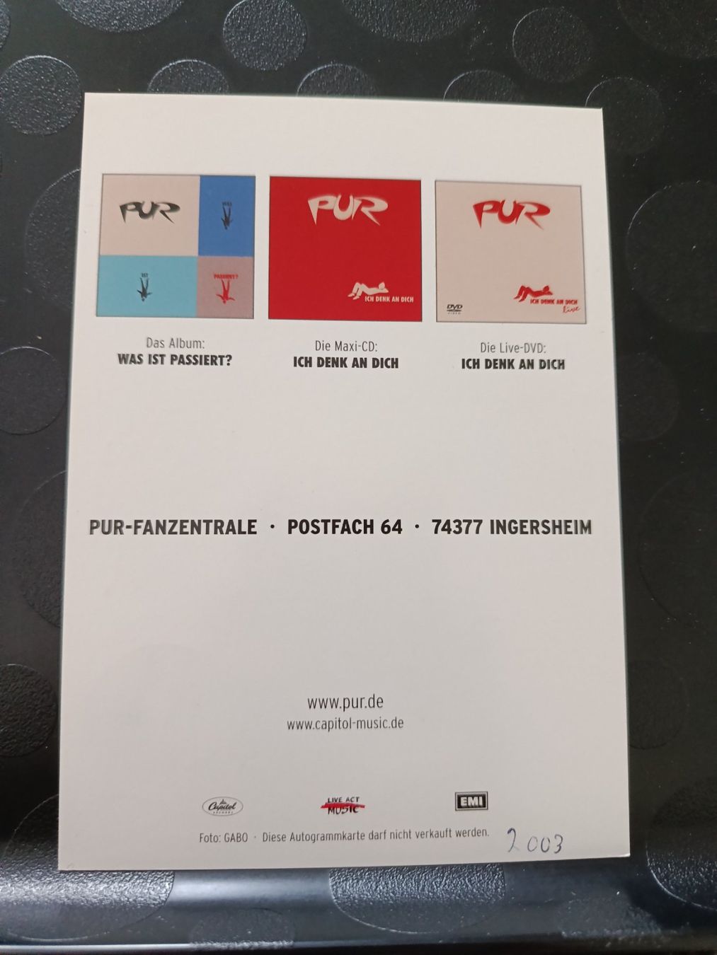 Autographes: Pur - handsignierte alte Autogrammjarte – D'occasion à Menziken par Artographs 1