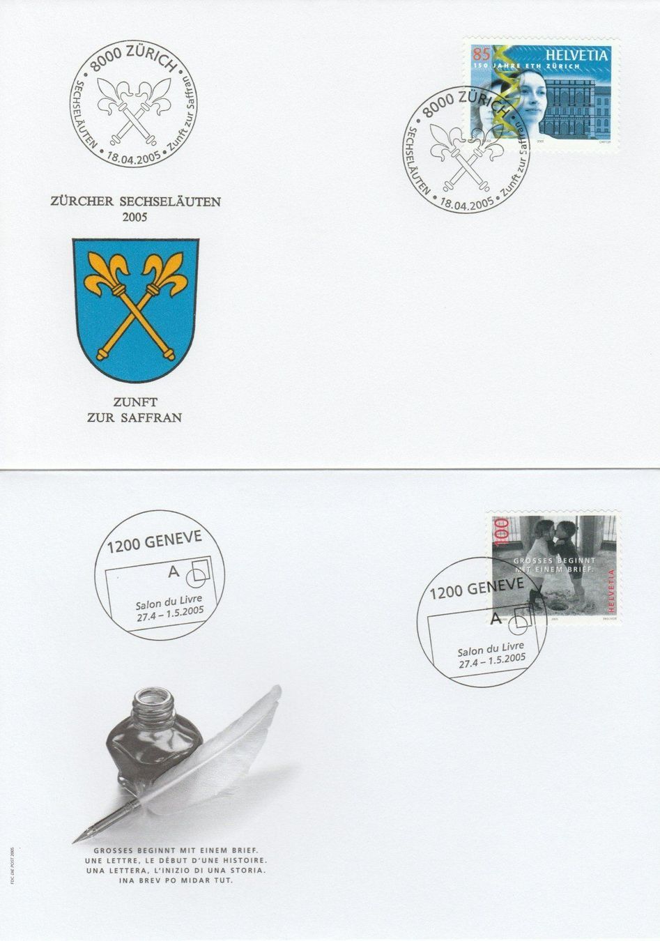 Tutti i francobolli: Sonderstempel 2005 - 14 verschiedene Belege – Usato da Eglisau venduto da vomdings