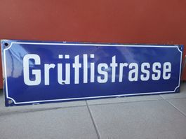 Grosses Emailschild, Strassenschild