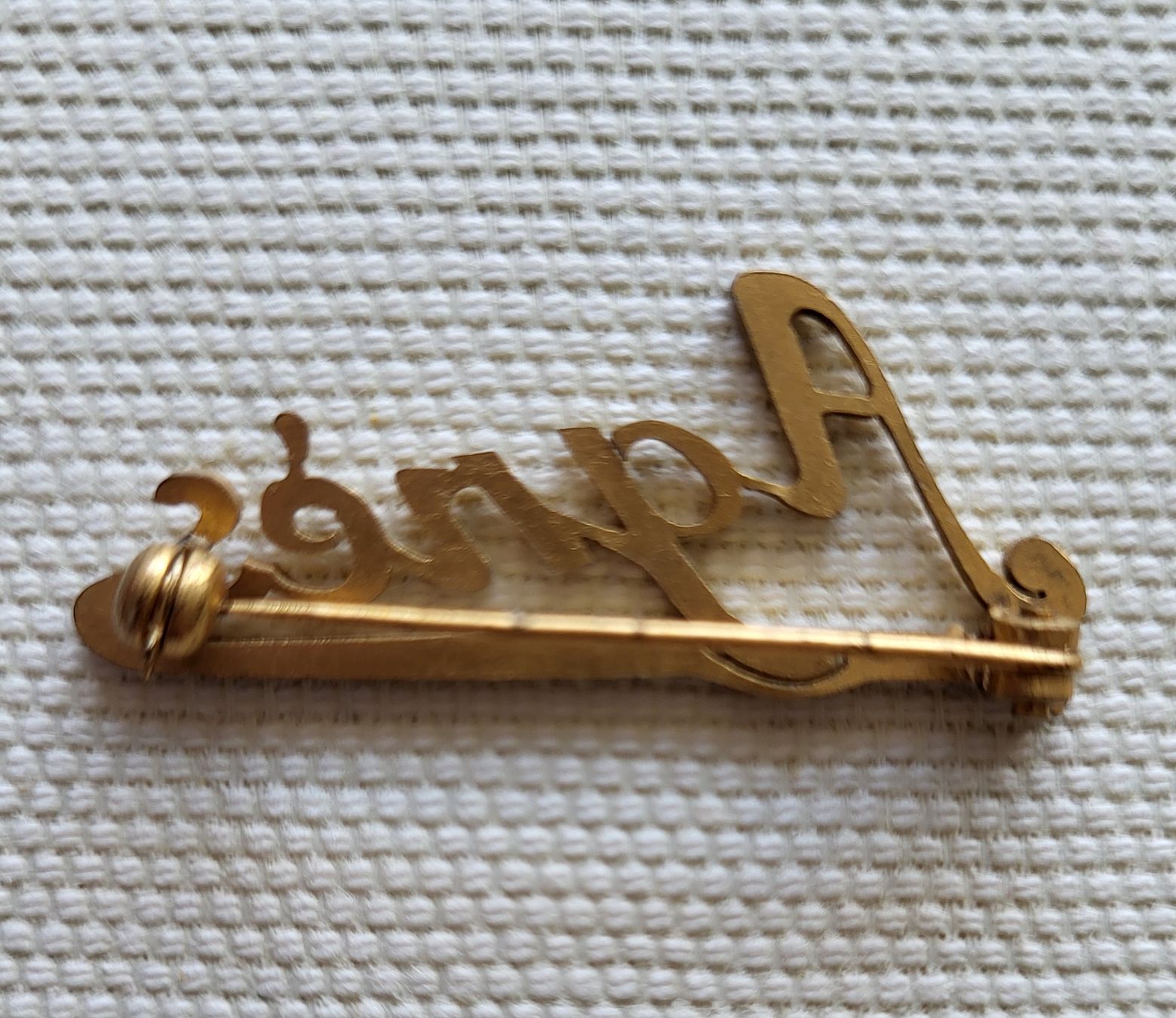 Spille & Fermagli: Broche vintage doré "Agnès" – Usato da Cortaillod venduto da Amira_Nad 1