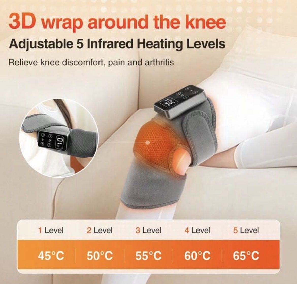 Attrezzature mediche: Kniebandage mit Massage- Heizfunktion – Nuovo e nell'imballaggio originale da Emmenbrücke venduto da ShopDirect 3