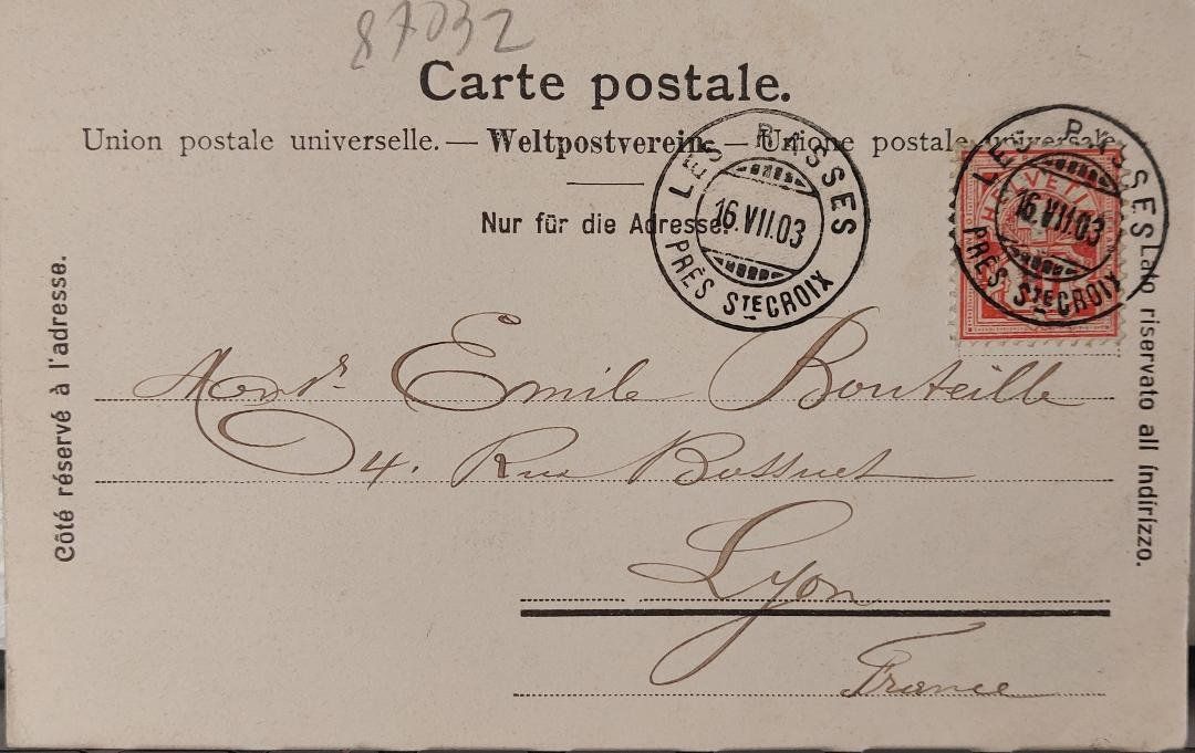 Cartes postales: ST-CROIX  - 1903 – D'occasion à Delémont par Domdom1 1