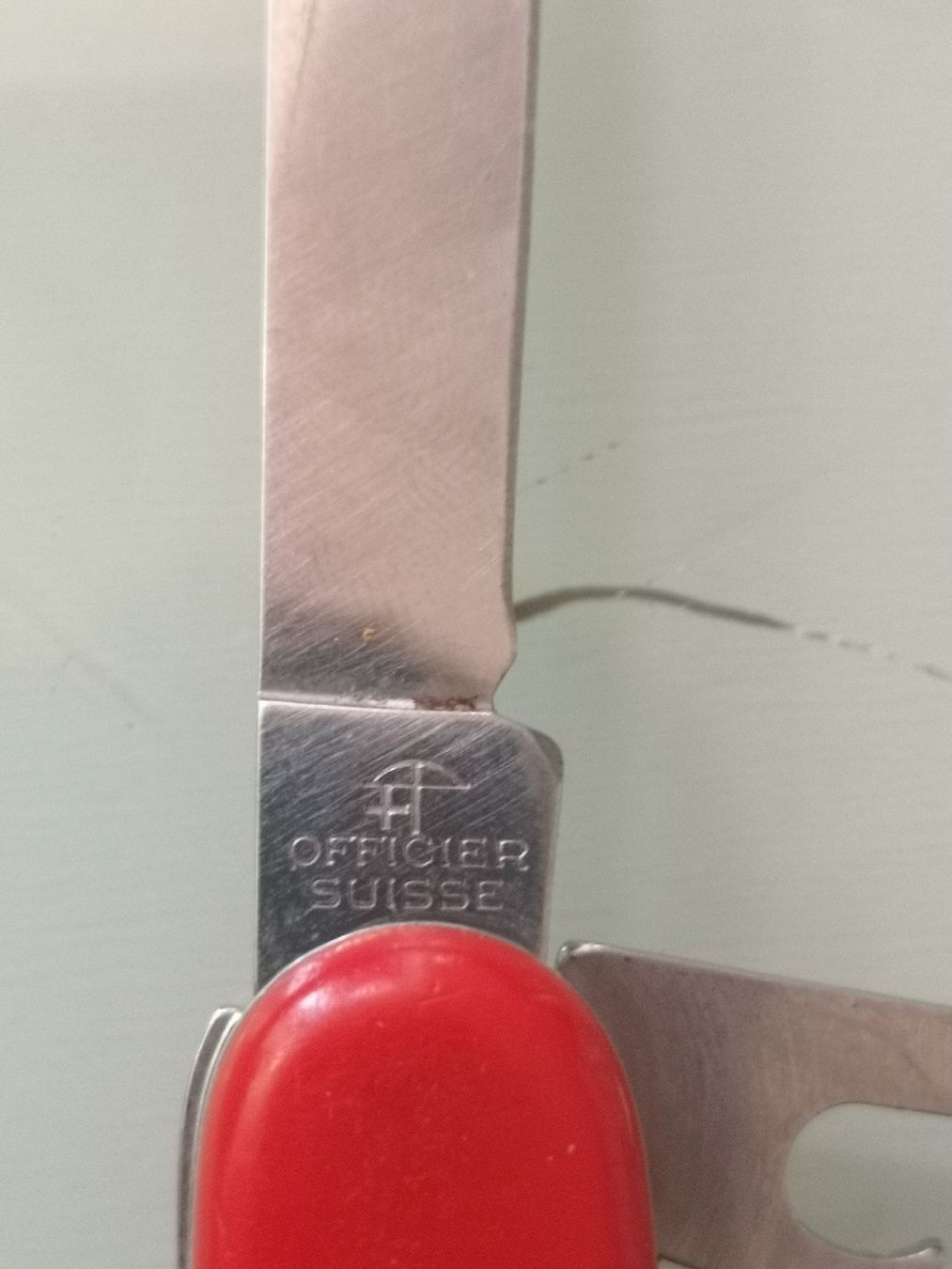 Schweizer Armee Coltelli tascabile: Victorinox Recruit 84mm Schweizer Offiziersmesser Rot – Usato da Belp venduto da mar_76s8 2