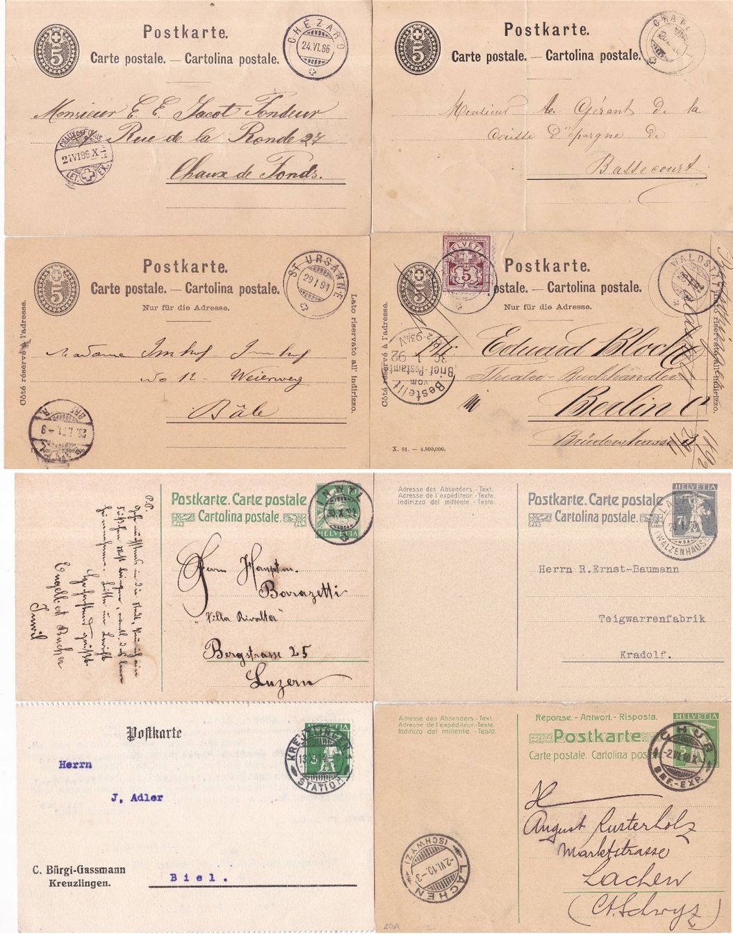 Alle Briefmarken: 46 Stk. Alte CH Postkarten, Karten – Gebraucht aus Münchwilen AG von Nesar 1