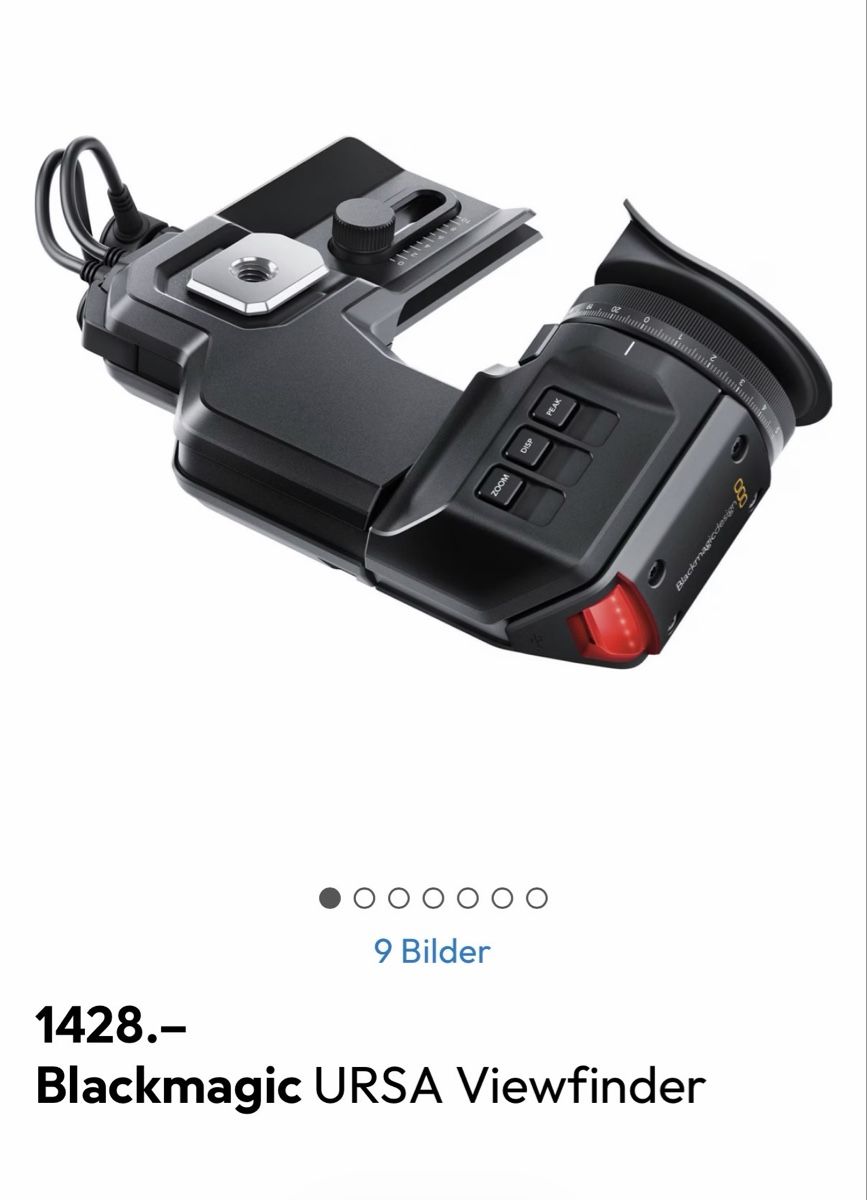 Blackmagic Videocamere: Blackmagic Ursa Viewfinder  – Usato da Langenthal venduto da lau_vv9q