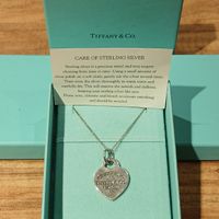 Tiffany & Co. Herz Anhänger mit Kette Silber guter Zustand