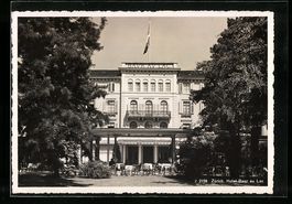 AK Zürich, Hotel Baur au Lac, 1938